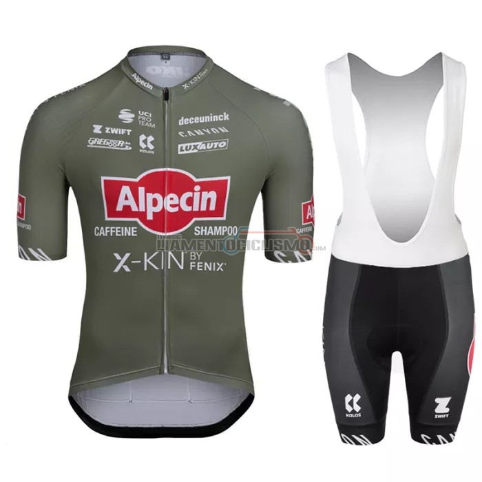 Abbigliamento Ciclismo Alpecin Fenix Manica Corta 2022 Verde Rosso